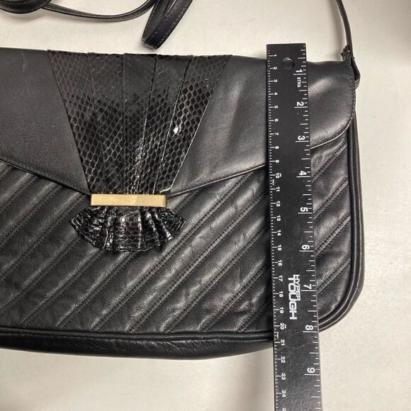 PANTERA Women’s Crossbody Handbag Purse Tote Quilted Black 8X2X12.5 - Picture 7 of 10